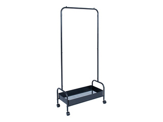 Riidestange Fraser, metallist, must, 74x35x168cm