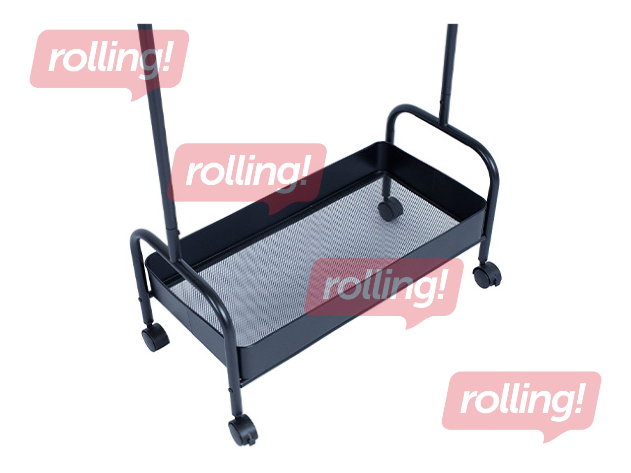 Riidestange Fraser, metallist, must, 74x35x168cm