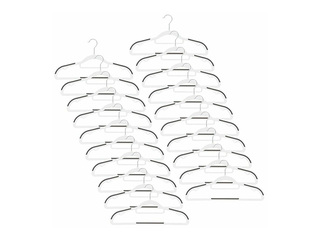 Riidepuud Springos, plastist, libisemiskindlad, valged, 20tk