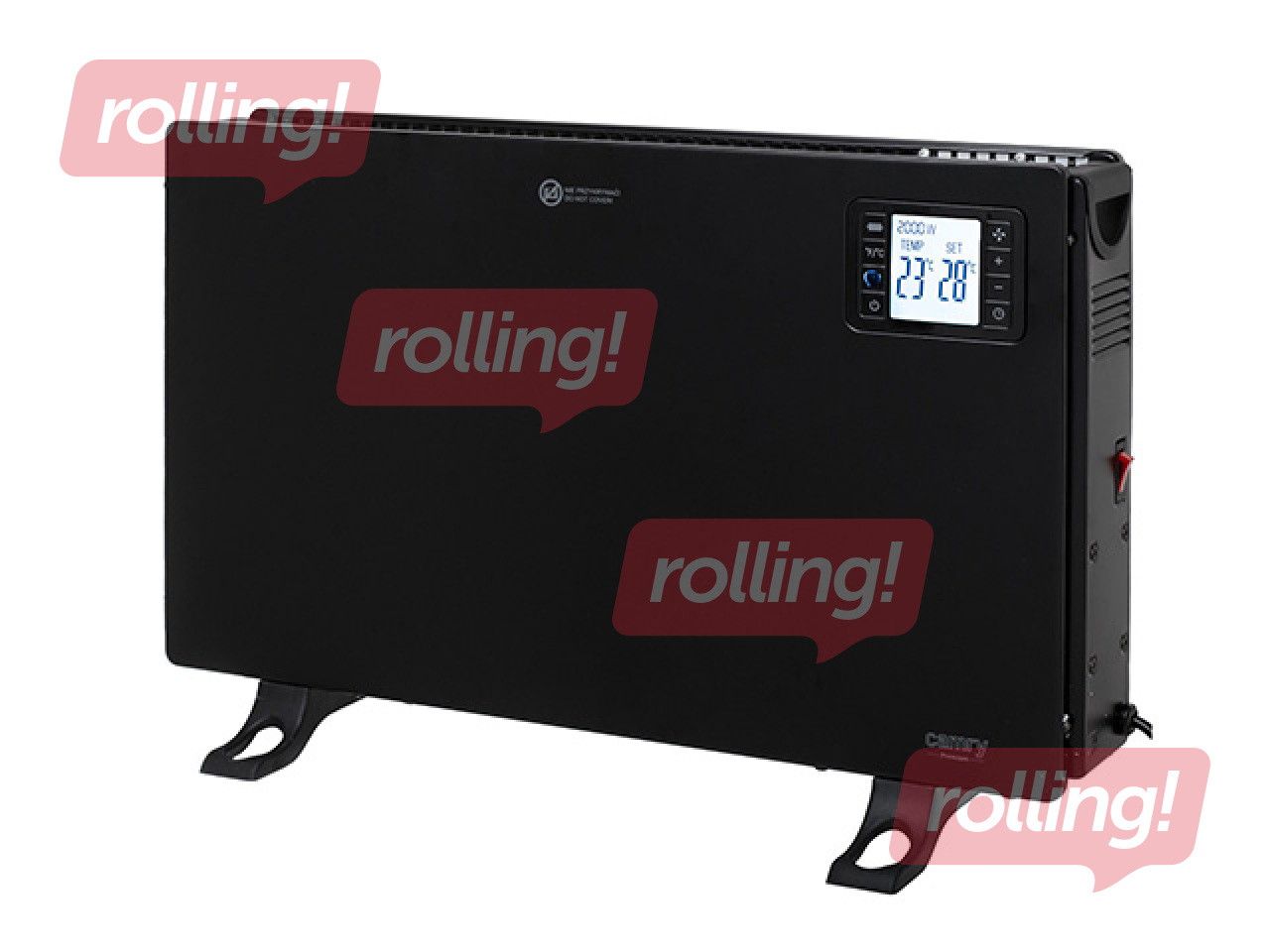 Konvekcijas ventilatora sildītājs ar tālvadības pulti 2000 W 3 jaudas līmeņi līdz 30 m² Melns CR7739