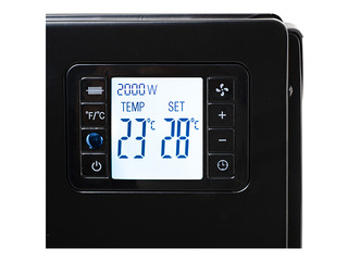 Konvekcijas ventilatora sildītājs ar tālvadības pulti 2000 W 3 jaudas līmeņi līdz 30 m² Melns CR7739