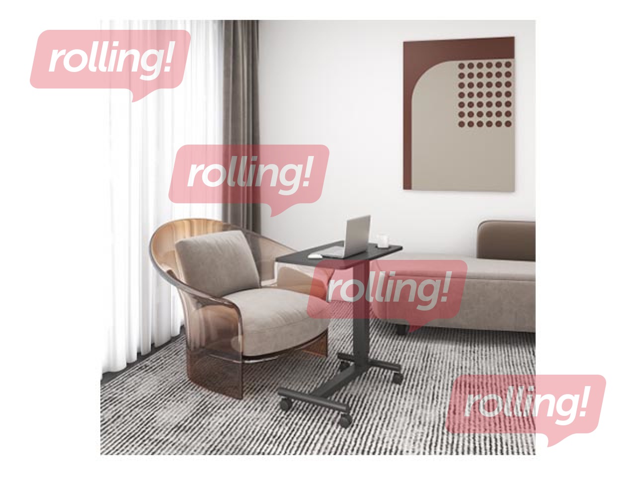 Augstumā regulējams galds Up Up, Forseti, melns