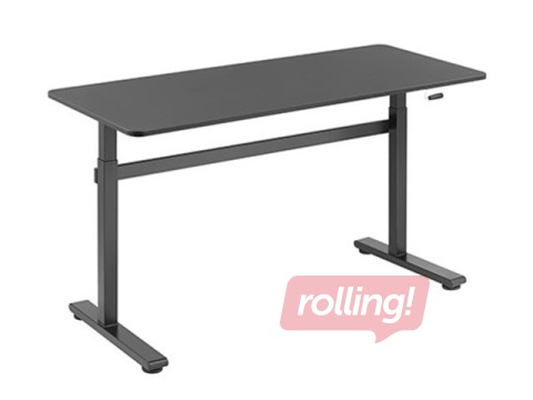 Reguleeritava kõrgusega laud Up Up Loki, must, 140x60cm