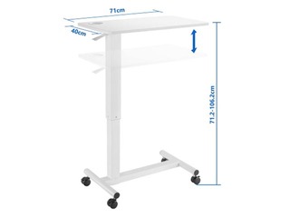 Reguleeritava kõrgusega laud Up Up, Forseti, valge