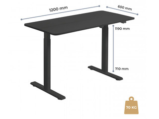 Electric height - adjustable table Up Up, Frigg, black
