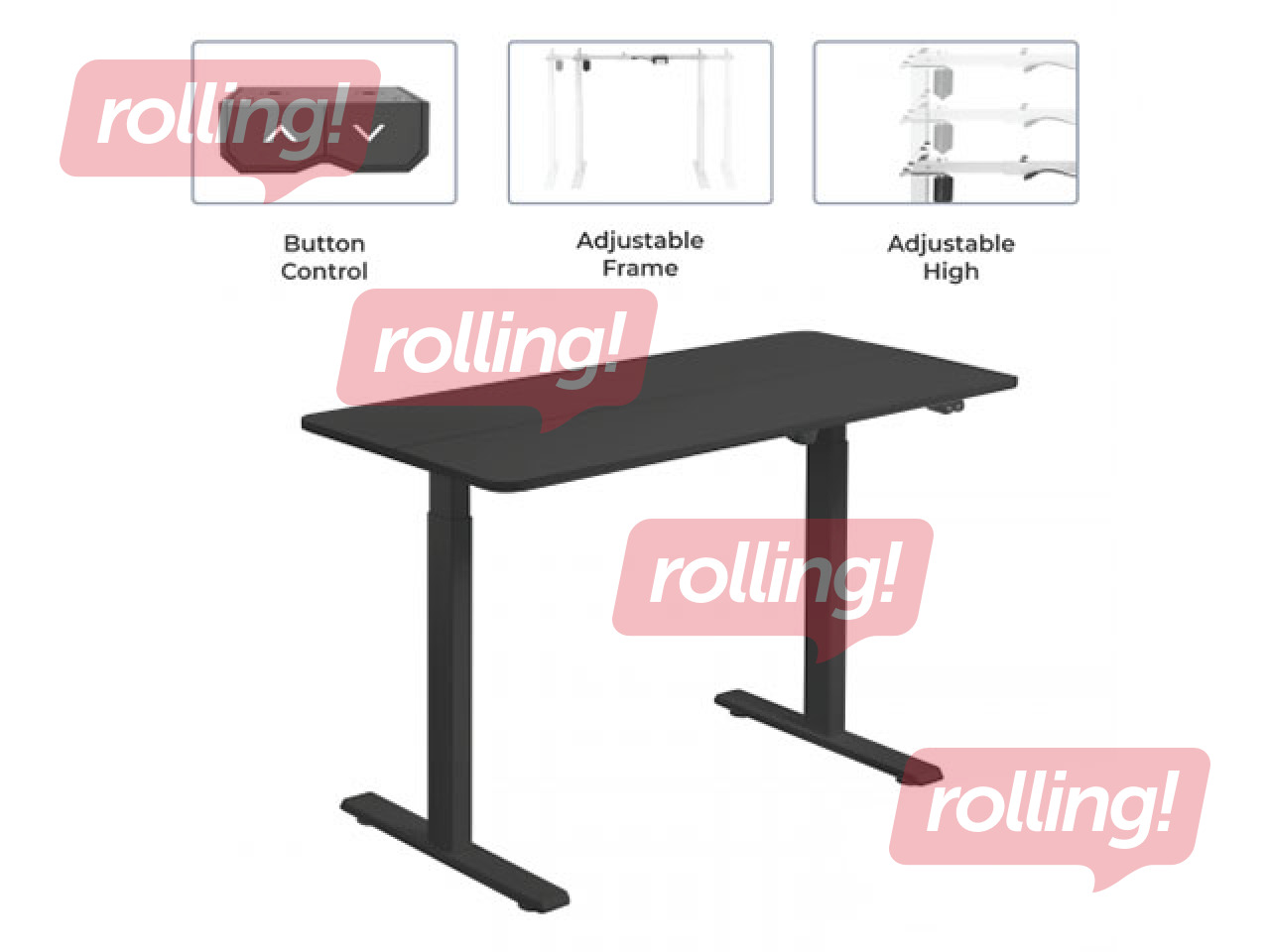 Electric height - adjustable table Up Up, Frigg, black