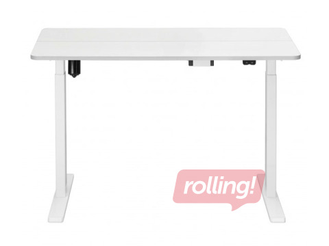 Augstumā regulējams galds Up Up Frigg, balts, 120x60cm