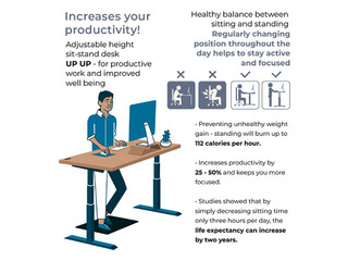 Augstumā regulējams galds Up Up Frigg, balts, 120x60cm