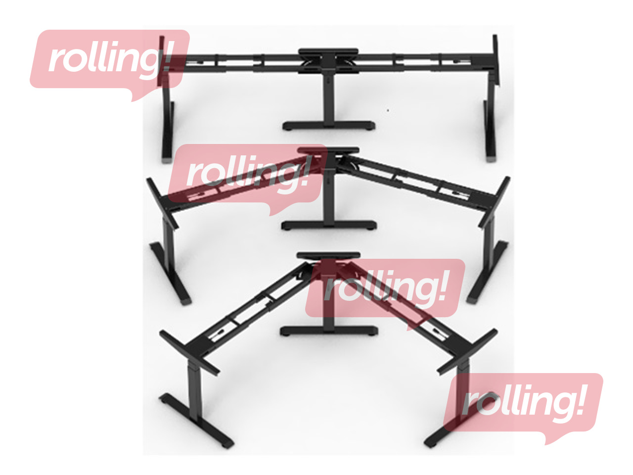 Augstumā regulējams rāmis Major, stūra un konferenču galdiem, pelēks