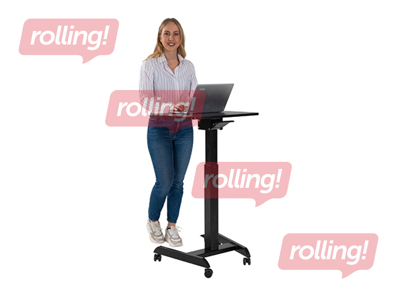 Augstumā regulējams galds Sun-Flex, Easydesk Pro, melns, 60x52cm