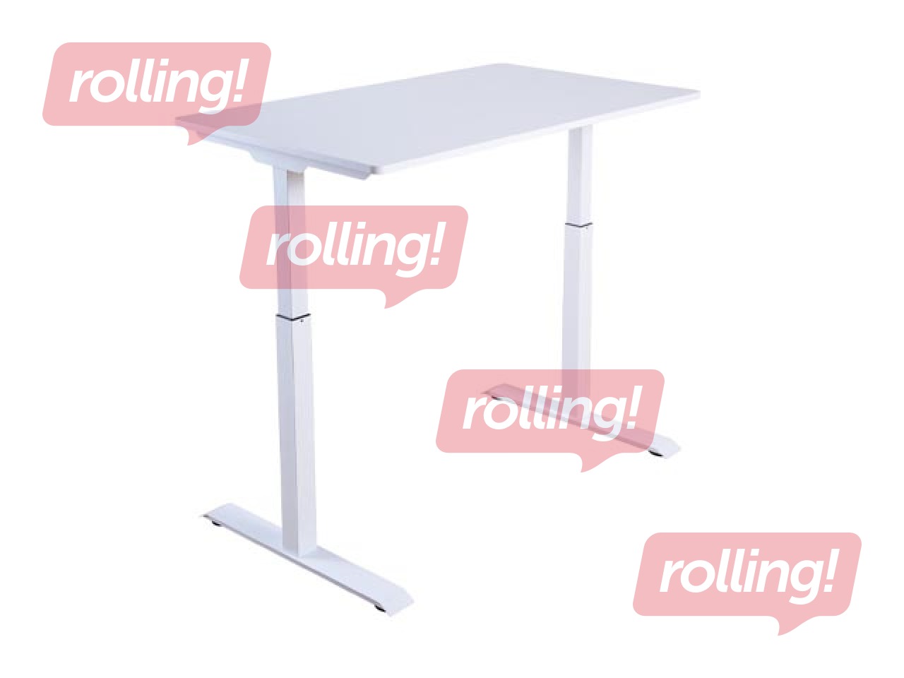 Augstumā regulējams galds Sun-Flex Easydesk Elite, balts, 120x60cm