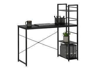 Biroja galds Springos, melns, 120x64x120cm