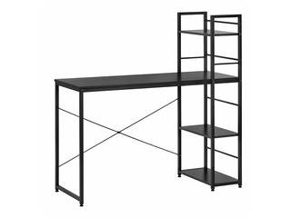 Kontorilaud Springos, must raam, must tööpind, 120×64×120cm