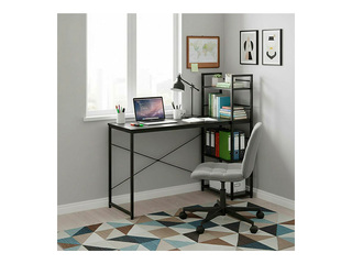 Kontorilaud Springos, must raam, must tööpind, 120×64×120cm