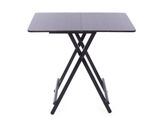 Laud, kokkupandav, must raam, tumepruun pealispind, 80x60x75cm