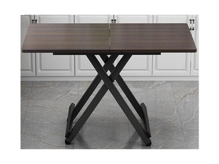 Laud, kokkupandav, must raam, tumepruun pealispind, 80x60x75cm