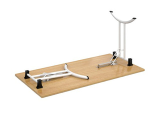 Konverentsilaud ZH, kokkupandavad jalad, hall raam, tammetooni pealispind, 160x80x73cm