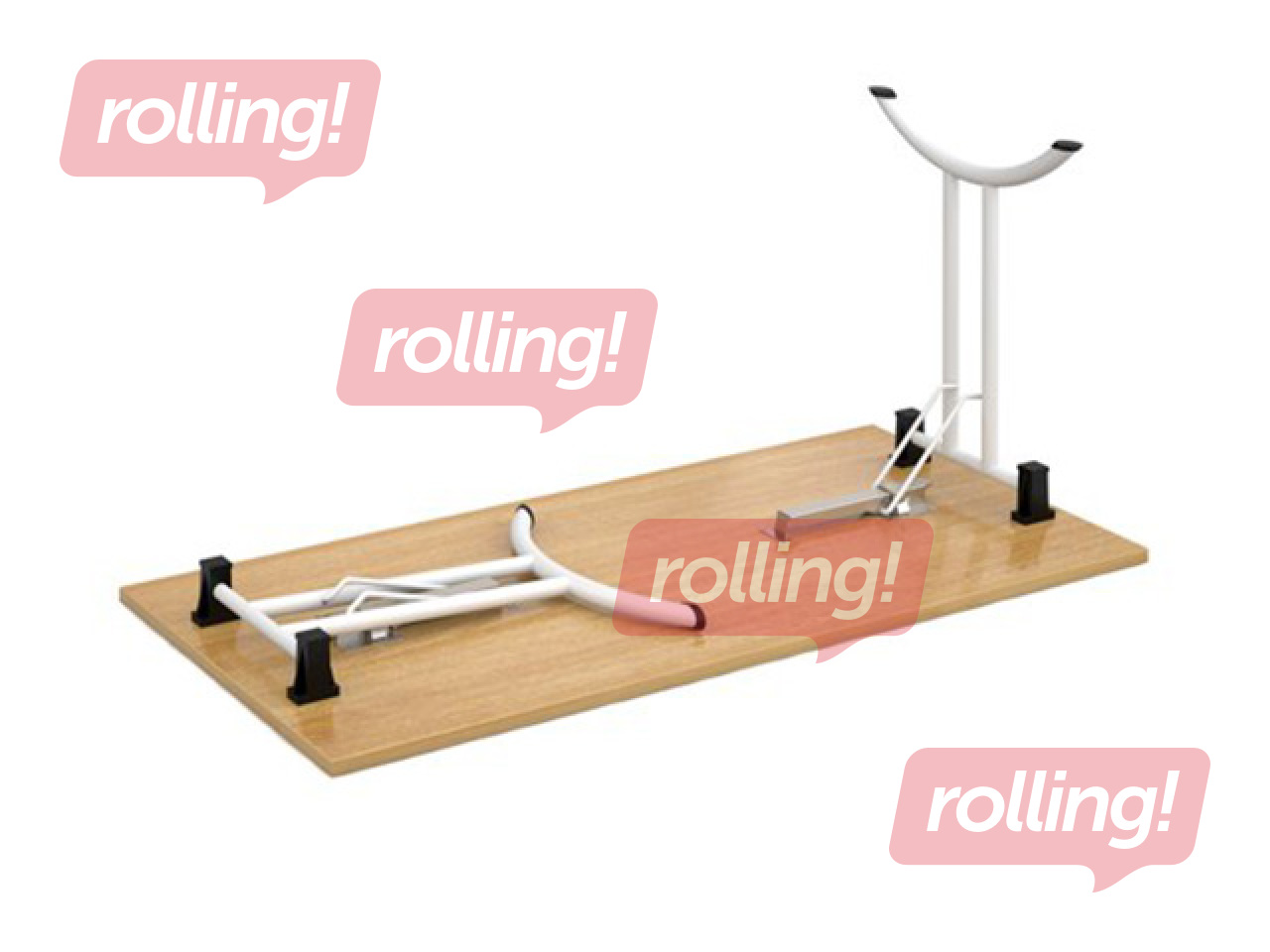 Konverentsilaud ZH, kokkupandavad jalad, hall raam, tammetooni pealispind, 160x80x73cm