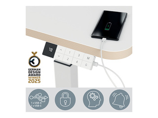 Reguleeritava kõrgusega laud Leitz Ergo, Stand Up Reminder, valge