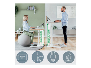 Reguleeritava kõrgusega laud Leitz Ergo, Stand Up Reminder, valge