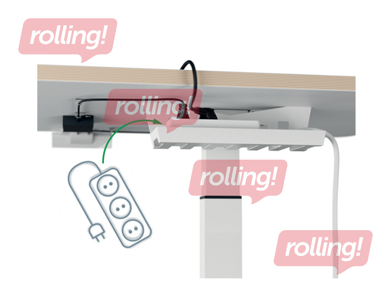 Регулируемый по высоте стол Leitz Ergo, Stand Up Reminder, белый