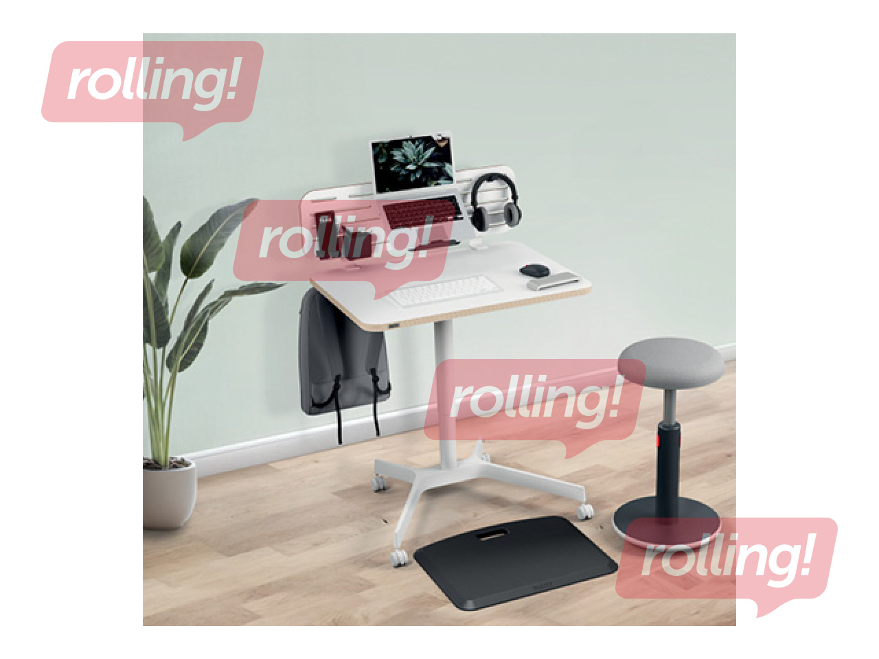 Height adjustable desk Leitz Ergo, white