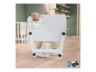 Augstumā regulējams galds Leitz Ergo, saliekams, balts