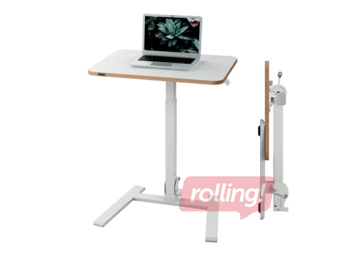 Height adjustable desk Leitz Ergo, foldable, white