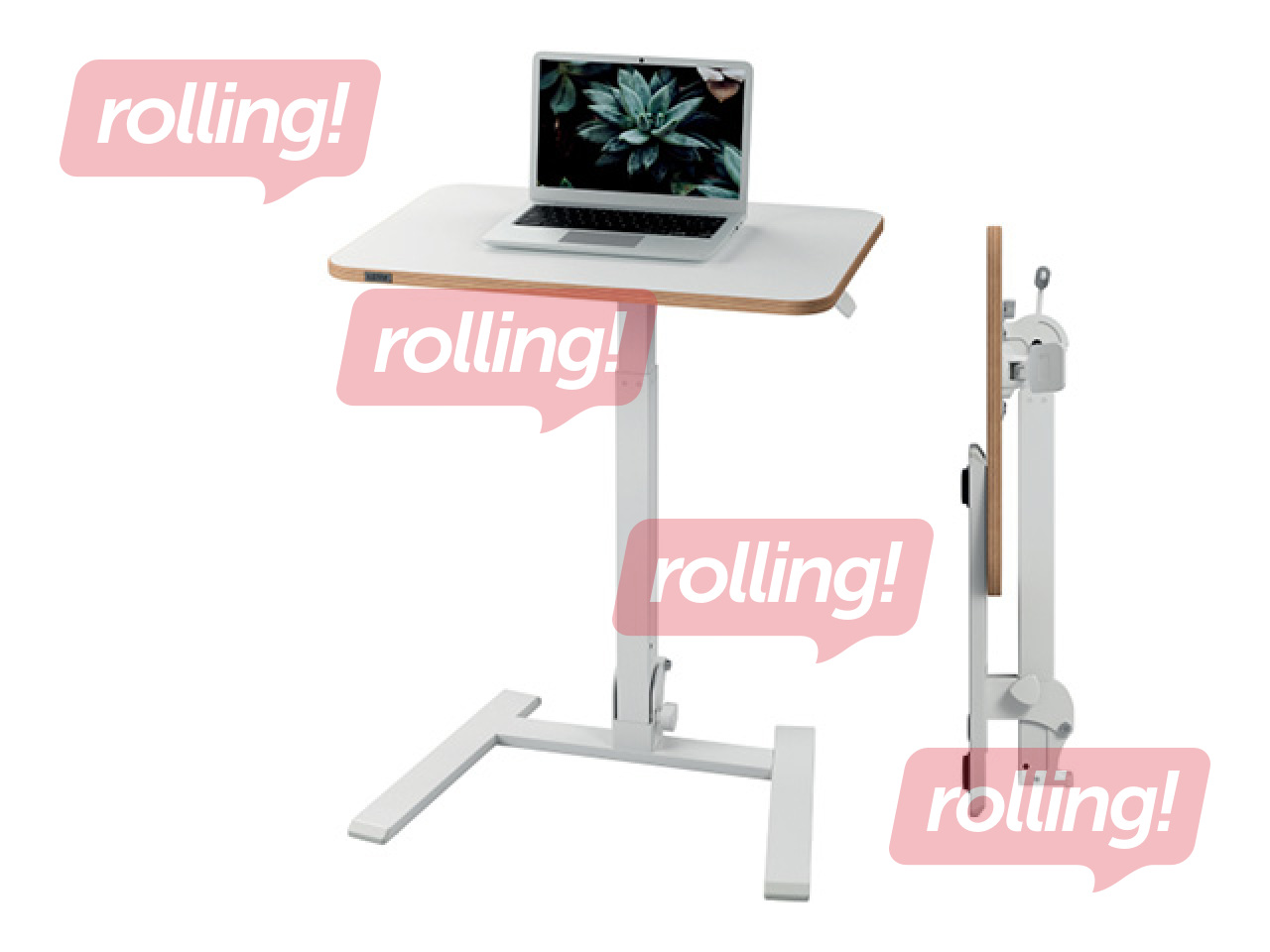 Height adjustable desk Leitz Ergo, foldable, white