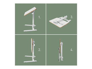 Height adjustable desk Leitz Ergo, foldable, white