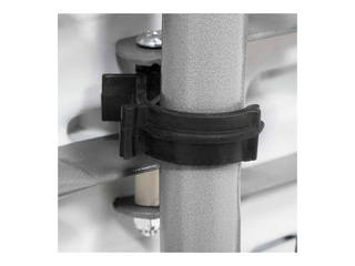 Table Springos, with 2 benches, foldable, white, 105x64x70cm