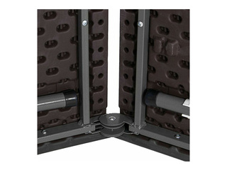 Table Springos, foldable, brown, 180x74x74cm