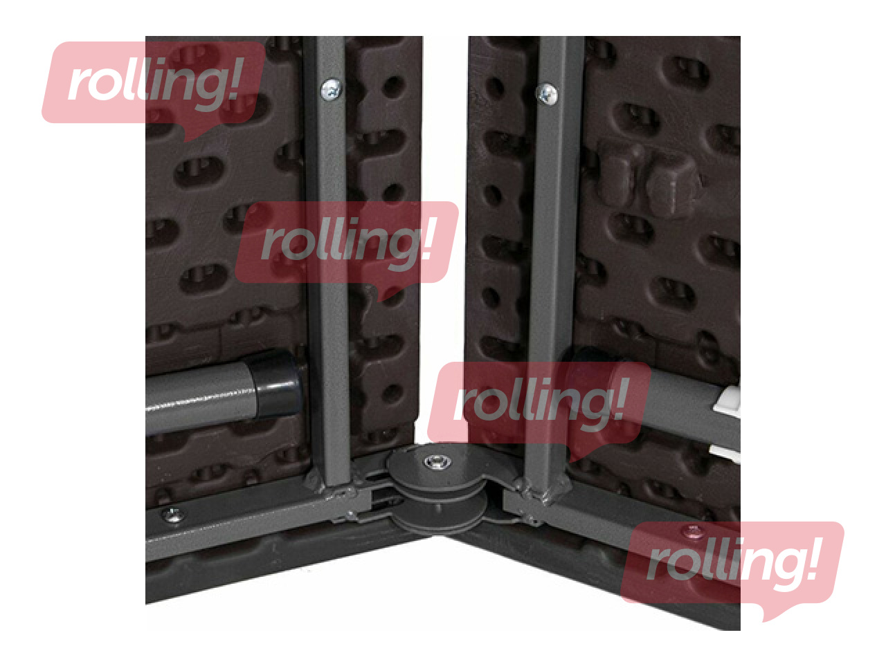 Table Springos, foldable, brown, 180x74x74cm
