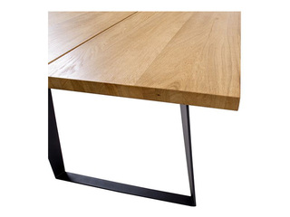 Konverentsilaud Lisbon, must raam, tamme tooniga pealispind, 220×100×75cm