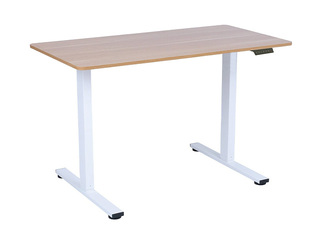 Стол Ergo Fit, регулируемый по высоте, белая рама, столешница цвета дуба, 120x60см