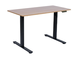 Reguleeritava kõrgusega laud Ergo Fit, must raam, tammetoonis lauaplaat, 120x60cm