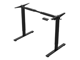 Reguleeritava kõrgusega laud Ergo Fit, must raam, tammetoonis lauaplaat, 120x60cm