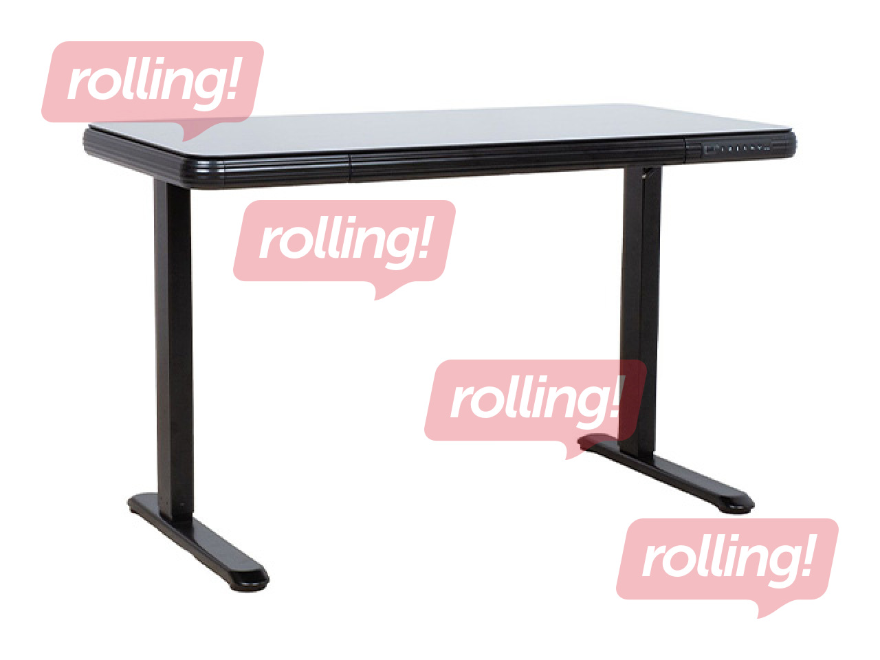 Height-adjustable desk Ergo Fit, black, 122x62cm
