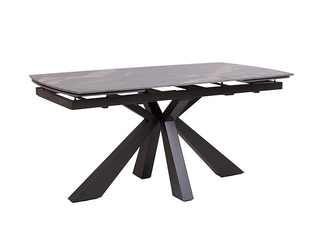 Söögilaud Chana, pikendatav, metallraamiga, keraamilise plaadiga, 160-240x90x76.5cm