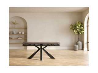 Söögilaud Chana, pikendatav, metallraamiga, keraamilise plaadiga, 160-240x90x76.5cm