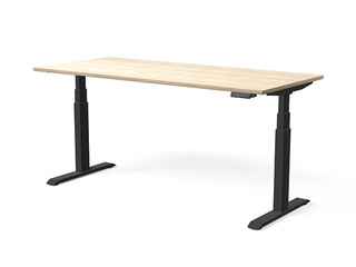 Augstumā regulējams galds Move Pro II, melns rāmis, nabucco toņa virsma, 180x80cm