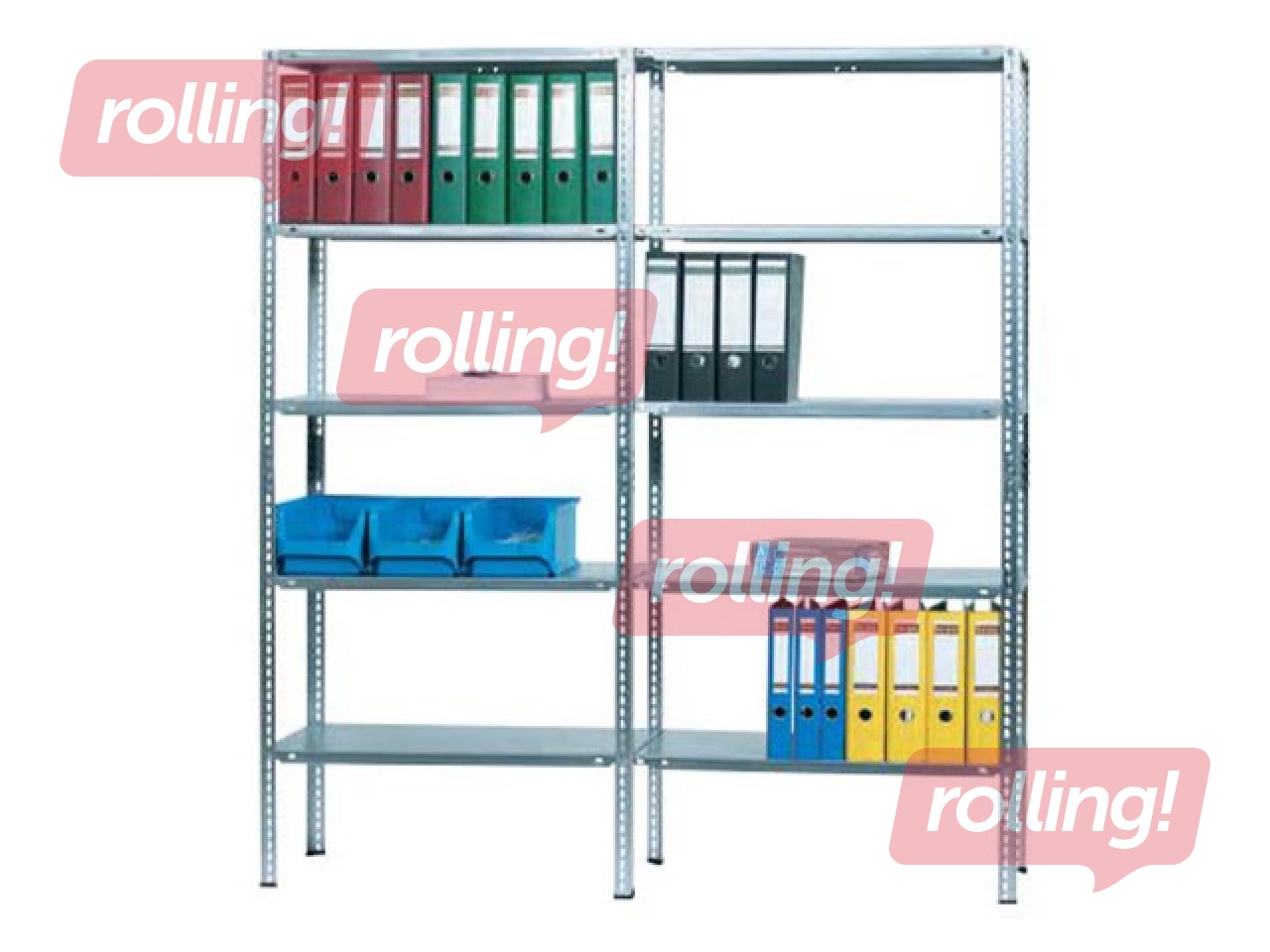 Noliktavas plaukts Alco, sudraba, 160x40x180cm