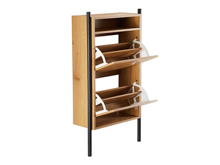 Shoe cabinet Aalborg, brown, 55.6x26x91.5cm