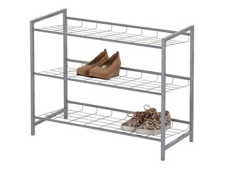 Shoe rack Domoletti, silver, 80x30x60cm