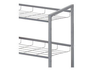 Shoe rack Domoletti, silver, 80x30x60cm