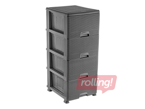 Cabinet Ozer, Honeycomb, grey, 43×37.5×89.5cm