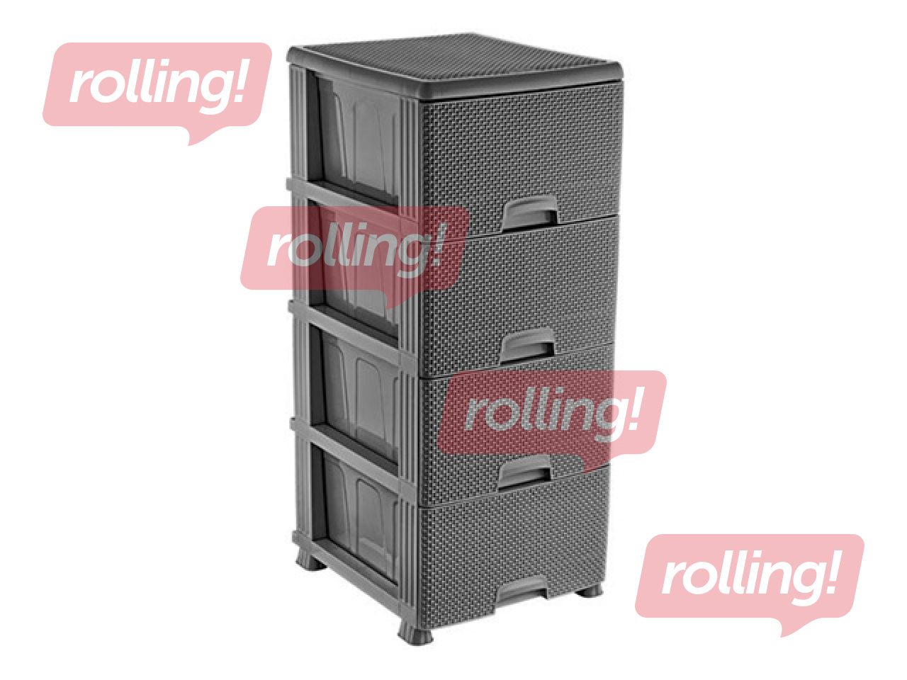 Cabinet Ozer, Honeycomb, grey, 43×37.5×89.5cm