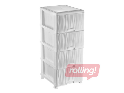 Cabinet Ozer, Wavy, white, 43×37.5×89.5cm