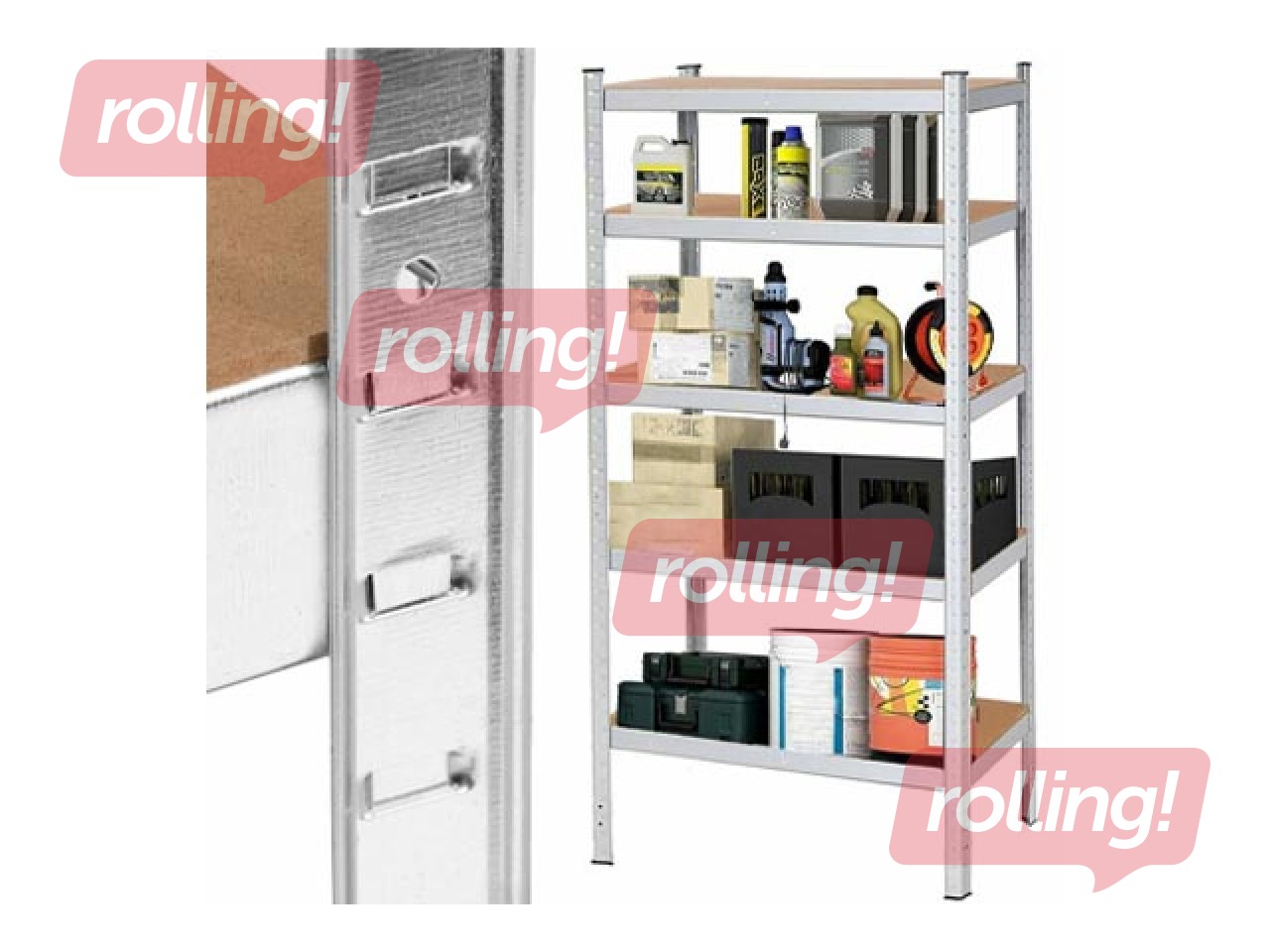 Складской стеллаж Springos HA5260, 150x75x30см