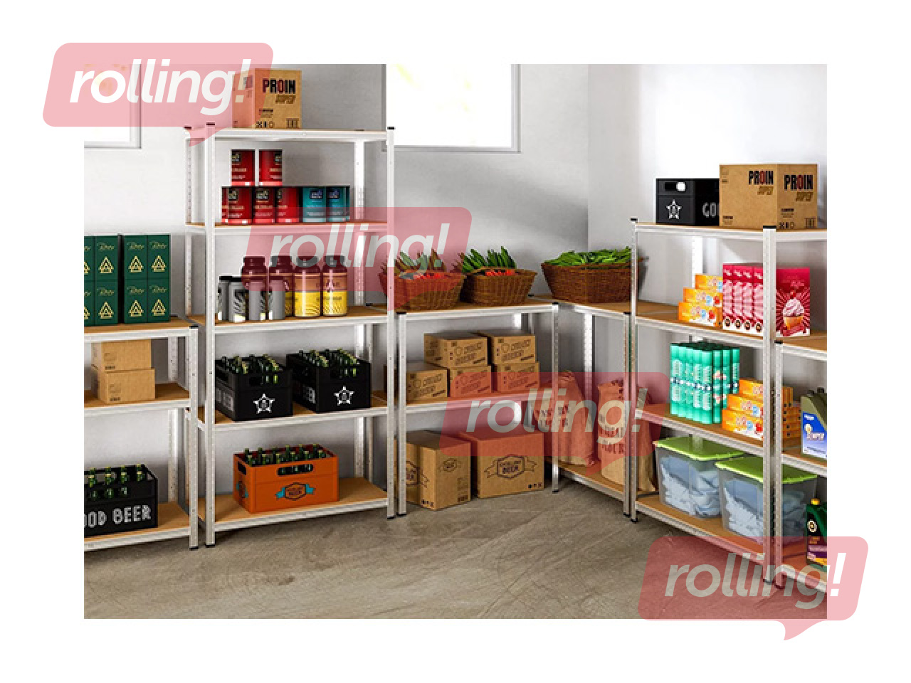 Складской стеллаж Master, 180x120x60cm